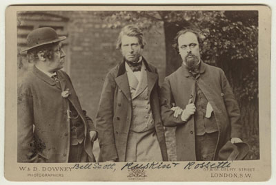 Pre-Raphaelite artists, three men not smartly dressed