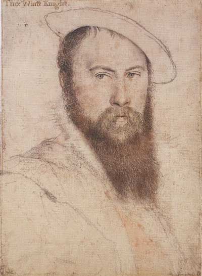 Tudor gentleman with cap and long beard