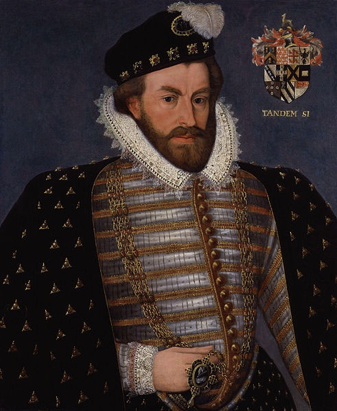 Elizabethan courtier, bearded with ruff, Sir Christopher Hatton