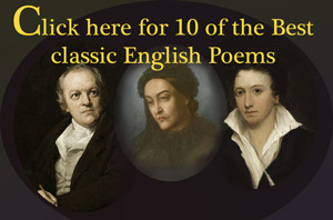 small image of 3 classic English poets- 2 men, one woman. Dark background