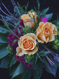 small bunch of cut flowers