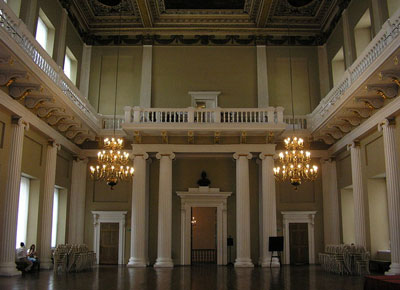 interior of great classical hall - the Banqueting House, London