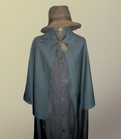 old cloak and floppy hat, once owned by the Victorian poet Tennyson