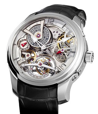 modern wrist watch with lots of dials and controls for time