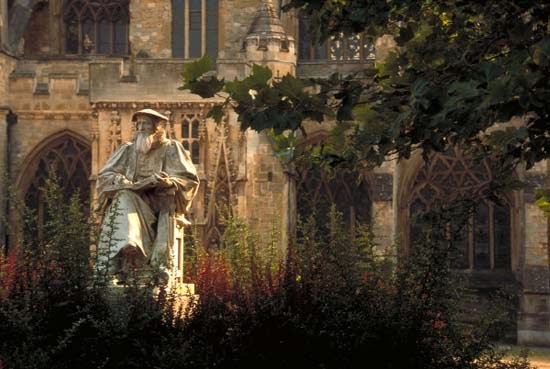 exterior and grave yard of Exeter Cathedral