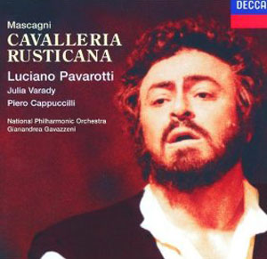 opera singer on album cover, Pavarotti