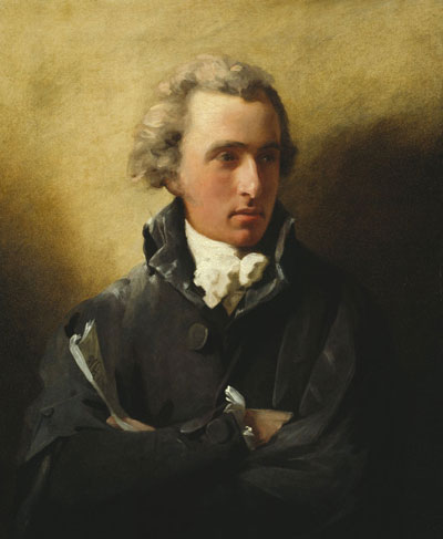 Georgian-era gentleman with green coat