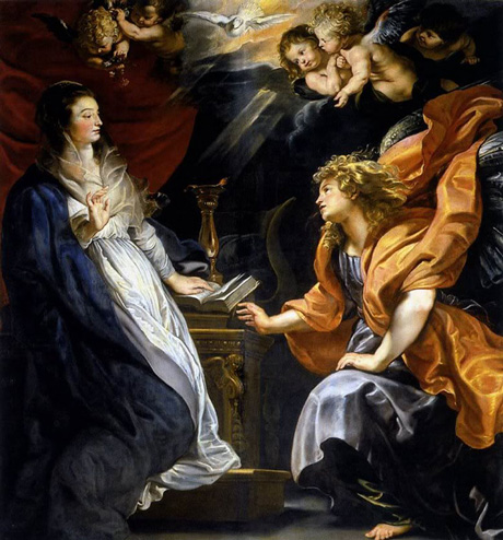 old baroque painting by Rubens showing biblical scene