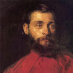 thumbnail image of bearded man in red tunic - artist Charles Brocky.