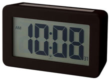 digital clock, small, rectangular case