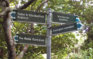 small image of a country signpost in green-leaf setting