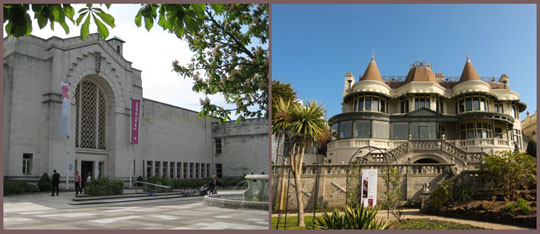 two buildings housing art galleries, one modern, the other victorian