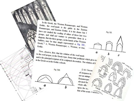 collection of diagrams showing intricacies of Gothic architecture