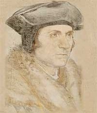small thumbnail image of antique Hans Holbein portrait sketch, beige in tone.