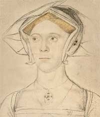 small thumbnail image of antique Hans Holbein portrait sketch, beige in tone.