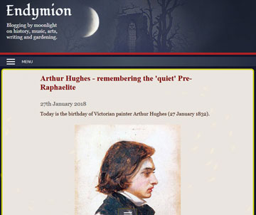 profile of Victorian artist in screenshot of blogpost