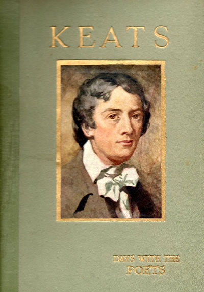 book cover illustration of young Regency gentleman, dark hair, the poet Keats