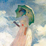 small image, painting, of woman with parasol