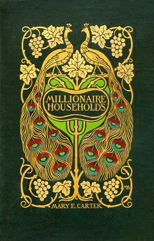 elaborate and symmetrical design on an old book cover