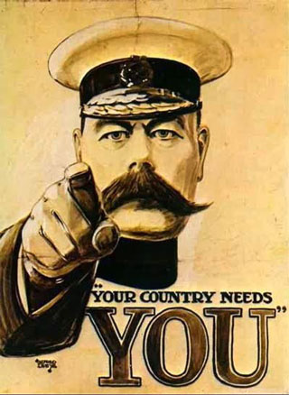 first world war poster, your country needs you