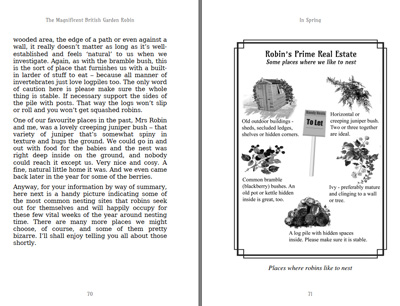 screen shot of open pages of a book with illustration to right
