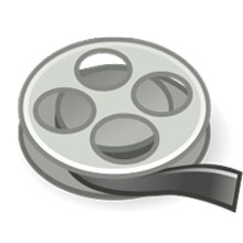 graphic - grey-scale - of movie reel