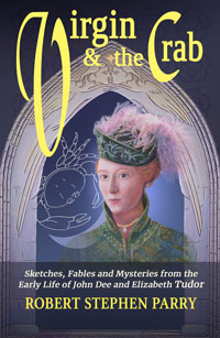 small image of Tudor book cover with young woman in bonnet, purple background