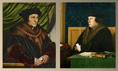 two distinguished Tudor gentlemen seated
