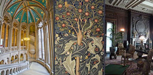 3 small images together of Gothic revival interiors