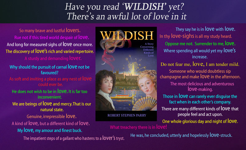 collection of phrases each containing the word 'love' taken from the novel WILDISH