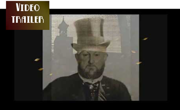 victorian man with top hat against murky background