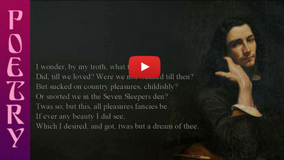 Donne's poem The Good Morrow on video
