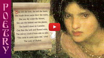 Reading of Tennyson's poem The Lady of Shalott on video