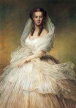 thumbnail image of painting of Danish princess in white wedding attire