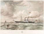 thumbnail image of old 19th-century early steam ship with sail and masts