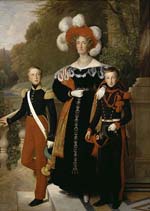 thumbnail image of painting of 19th-century French royal lady and two sons