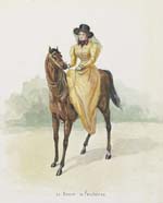 small image of horse and female rider in habit
