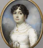 miniature painting of English Regency-era woman