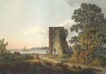 thumbnail image of old painting showing ruined church tower