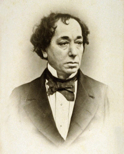 victorian gentleman with black curly hair - the politician and writer Disraeli