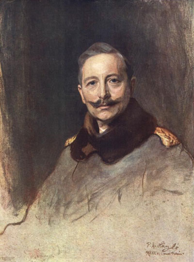 man with upturned moustache in 19th century attire